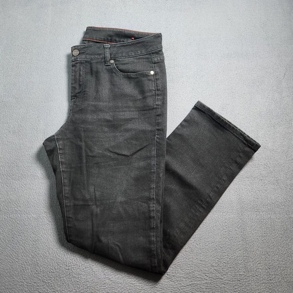 Talbots Jeans Women 10P Black Mid Rise Curvy Straight Leg